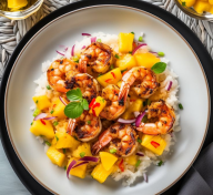 Shrimp or Fish (Salmon) Mango Jalfrezi